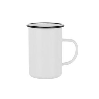 Picture of 15oz Enamel Flat Bottom White Mugs