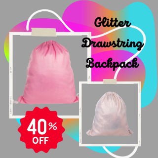 Glitter Drawstring Backpack