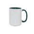 15oz Dark Green Two-Tone Sublimation Mug